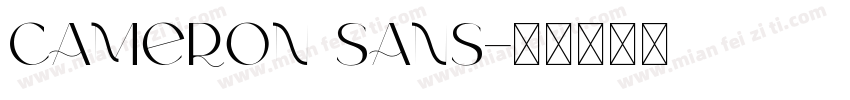 cameron sans字体转换